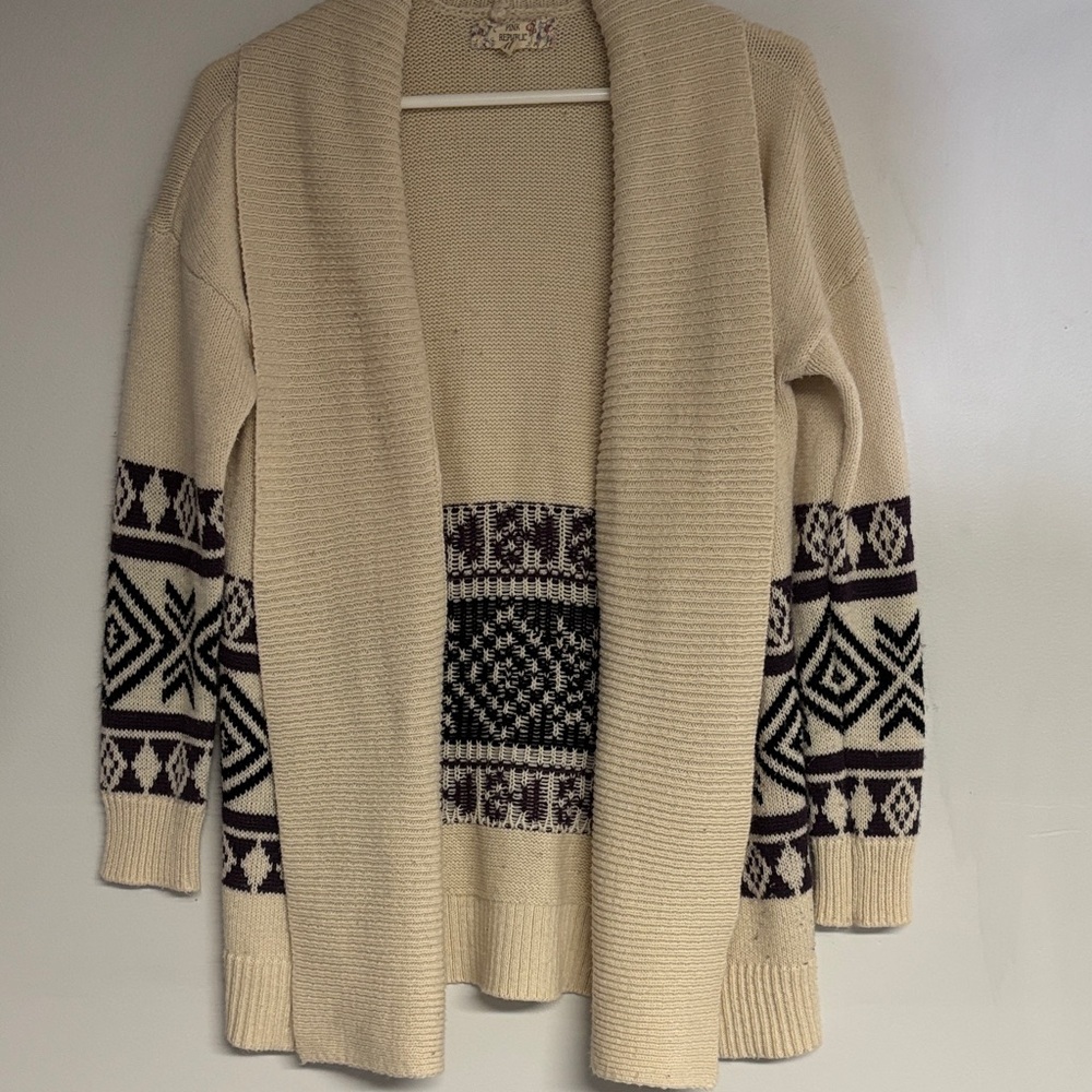 Republic Beige and Black Patterned Cardigan